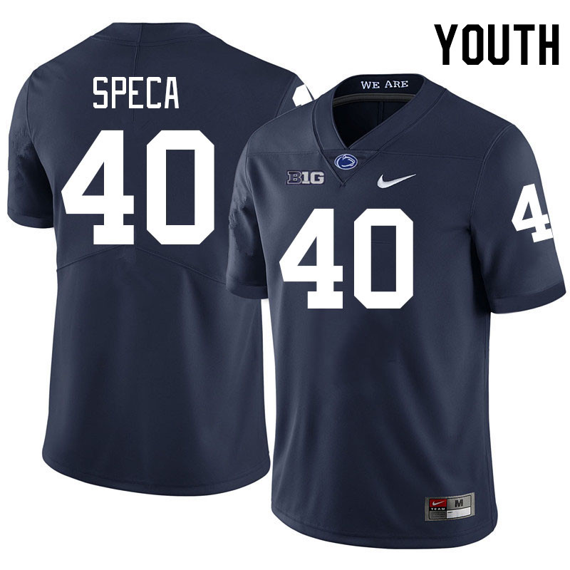 Youth #40 Anthony Speca Penn State Nittany Lions College Football Jerseys Stitched-Navy